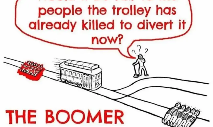 Boomer trolley problem