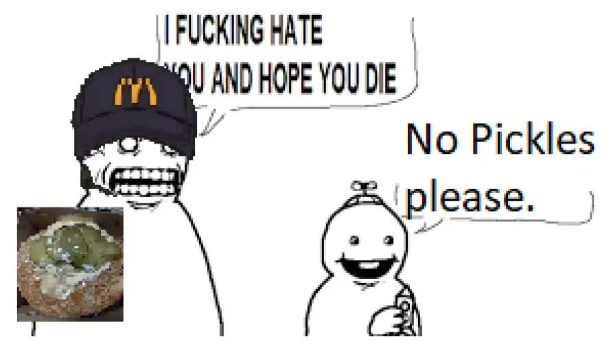 Fast food employees the second they hear my order.